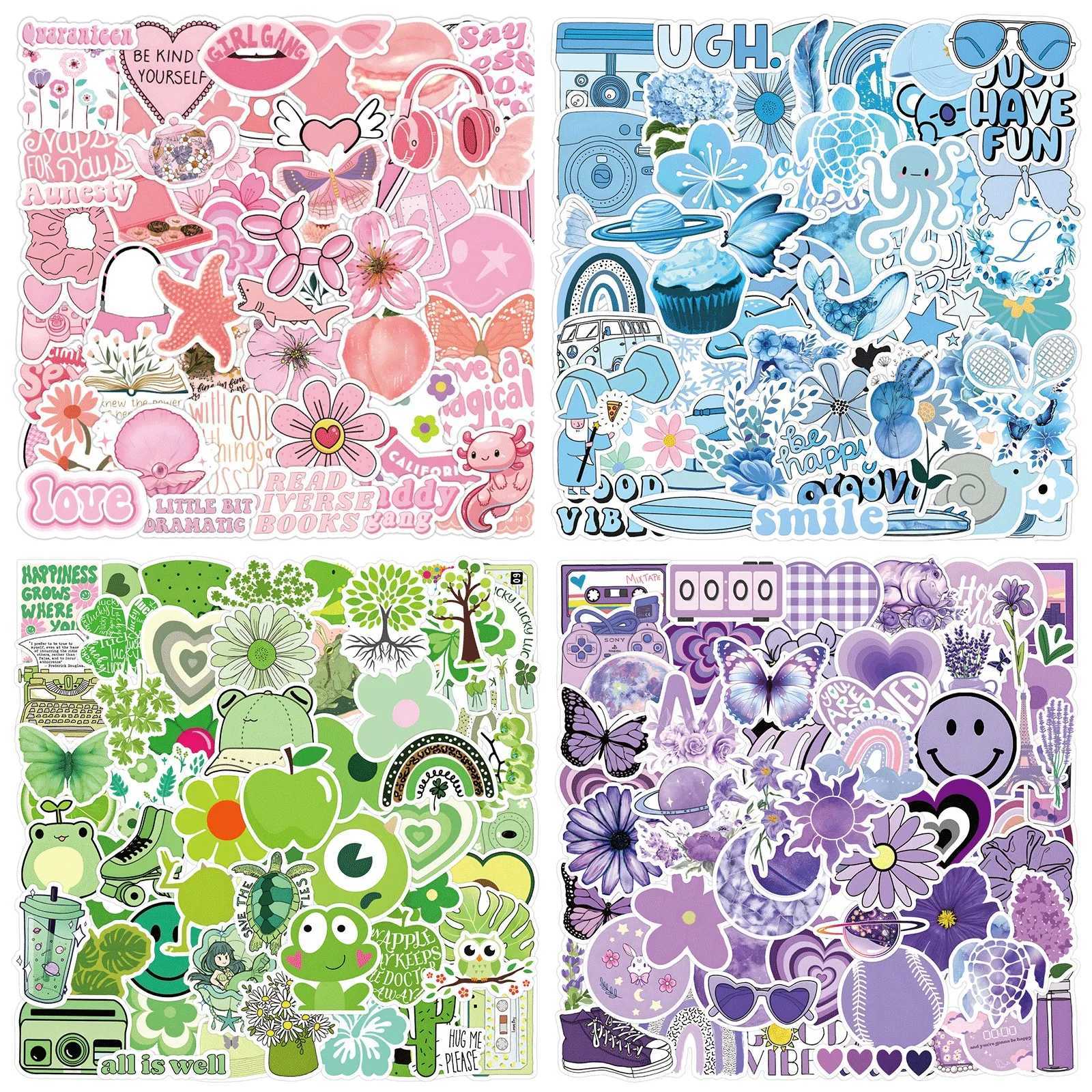 60120240pcs Fresh Pastel Retro Stickers For Suitcase Skateboard Laptop Luggage Phone Car Styling DIY Decal Pegatinas C250918