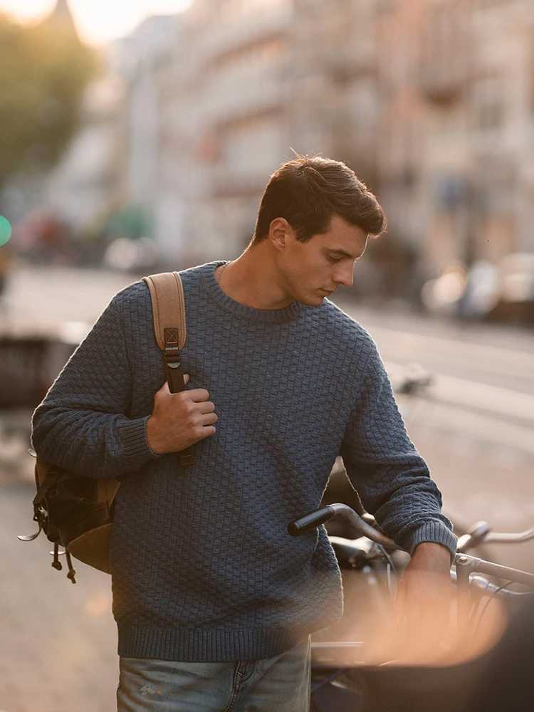 SIMWOOD 2025 Autumn Winter New Oversize 7 Guage Sweater Men High Quality Warm Comfortable Knitted PulloversZ250918