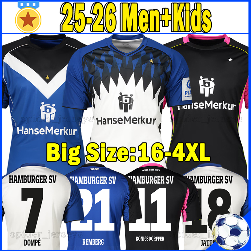 XXXL 4XL 25 26 Hamburger SV Soccer Jerseys Retro 1974 88 1992 Football Shirts DOMPE REMBERG GLATZEL 2025 2026 HSV JATTA STANGE REMBERG SCHONLAU Men Uniforms Kids kits