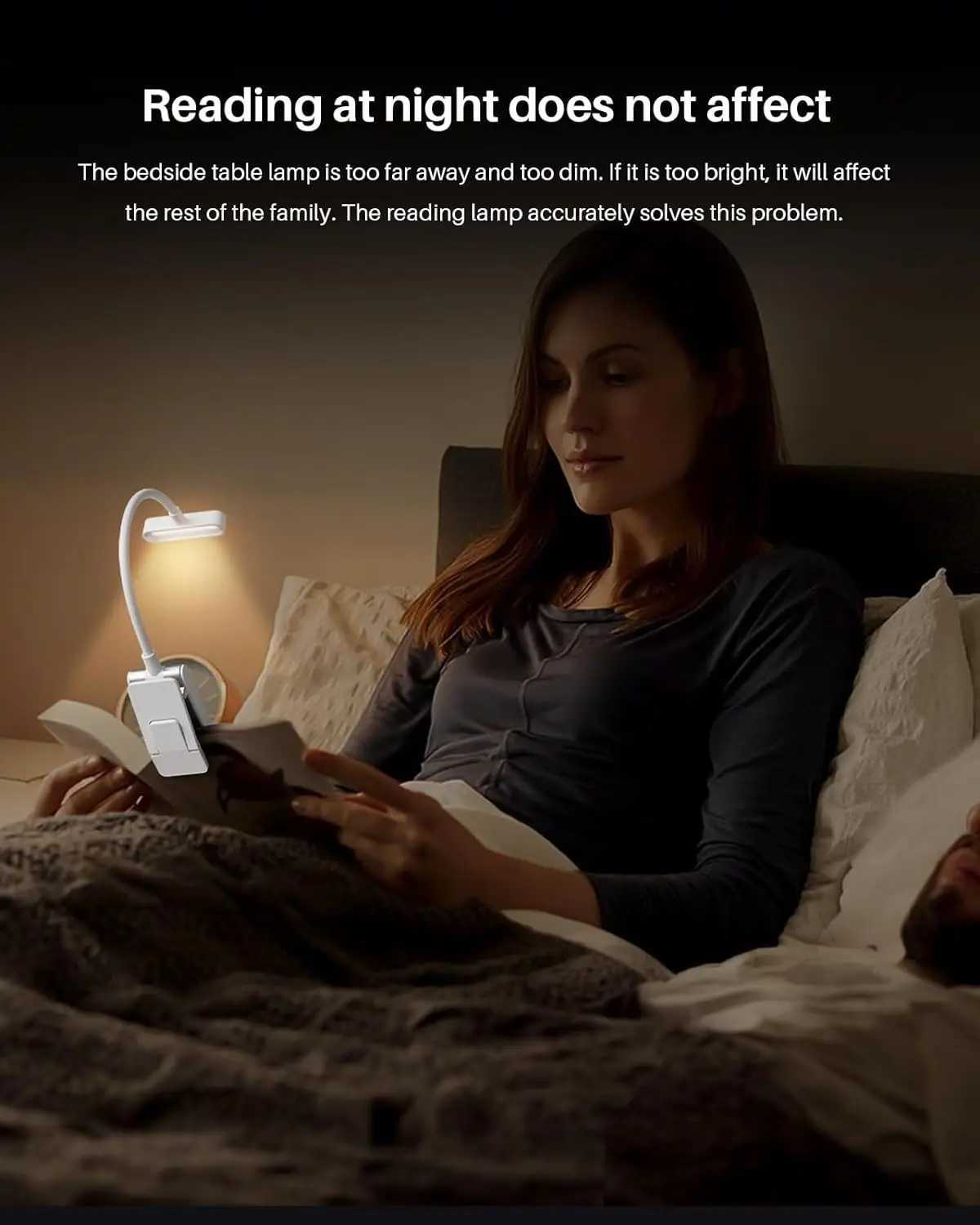 Aluminum Rechargeable Reading Light 3 colors 3 brightness Clip On Mini Book Light Small Read Night Lamp Study Reading Book Lamp C250918