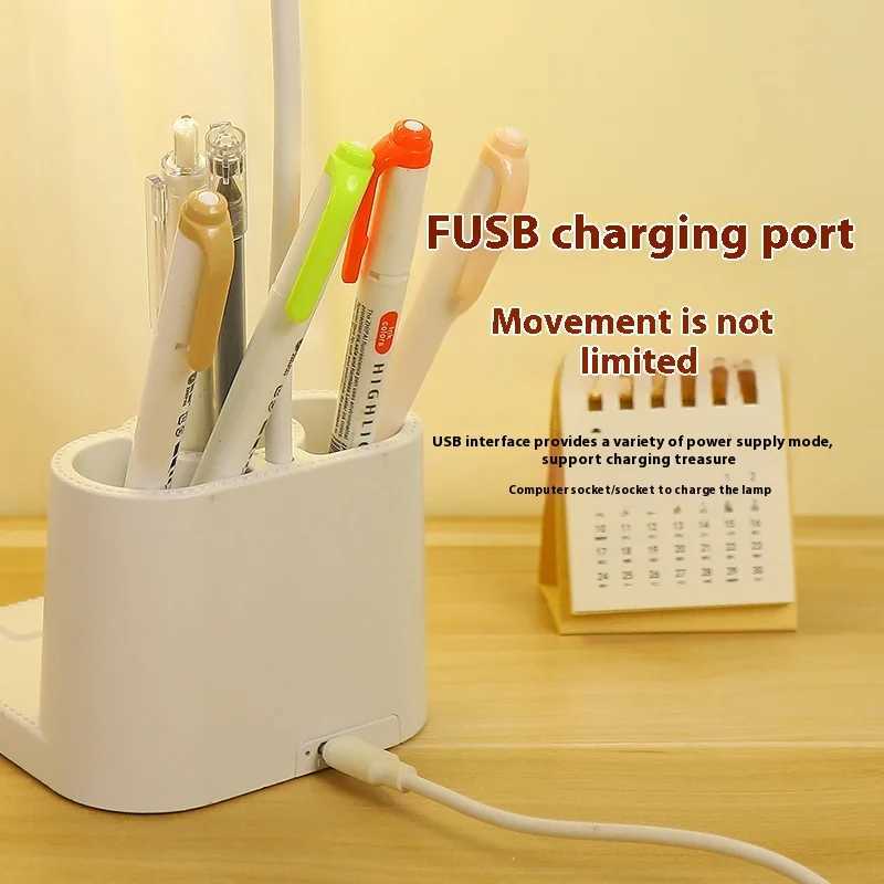 USB LED Table Lamp 3 Colors Eye Protection College Student Book Reading Lamp Night Light For Bedroom Bedside Learning Dormitory C250918