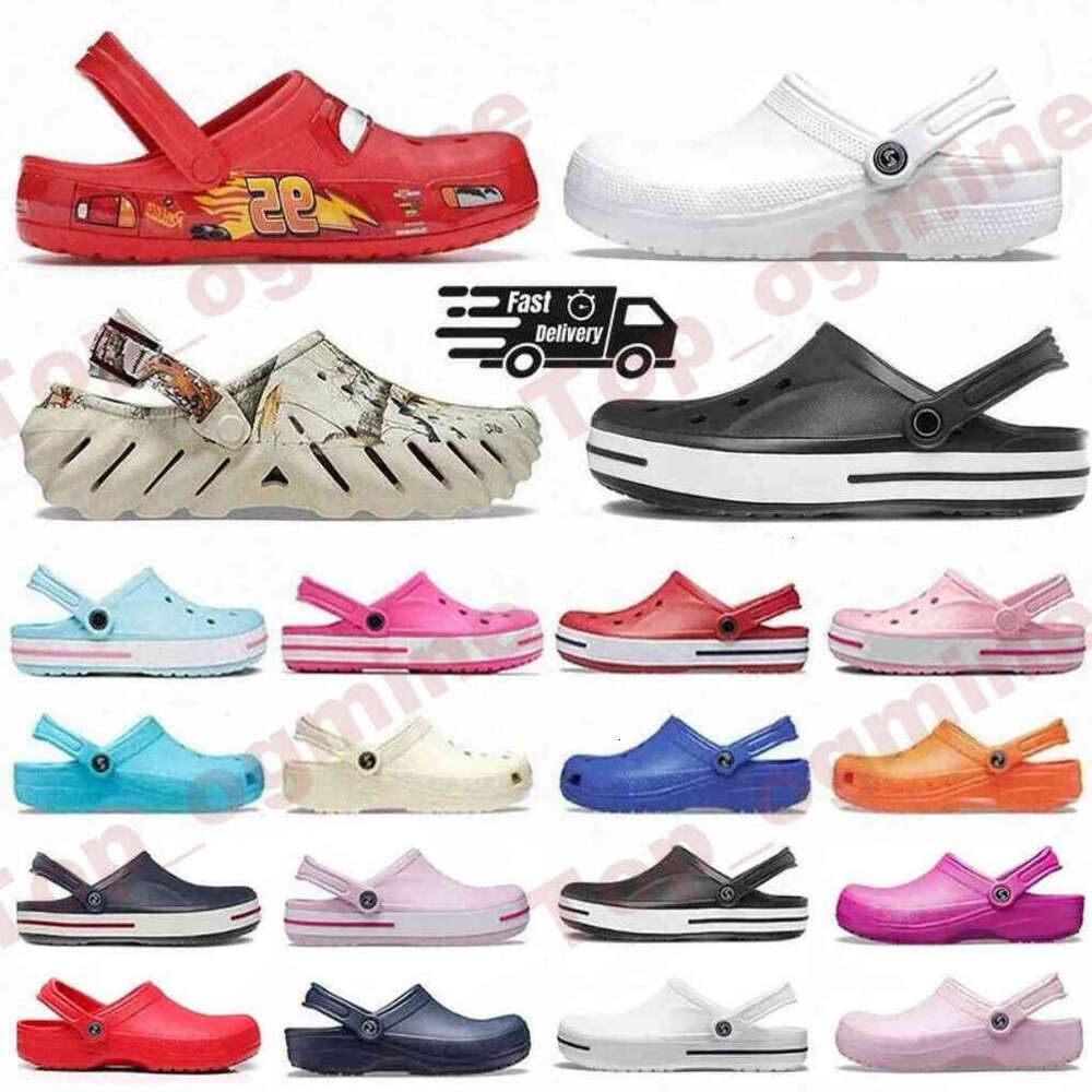 Designer Clog Lighing With Charms Sandal Men Women Beach Slides Red Black Pink Blue Yellow Brown Green Outdoor Close Toe Toddler Slippers