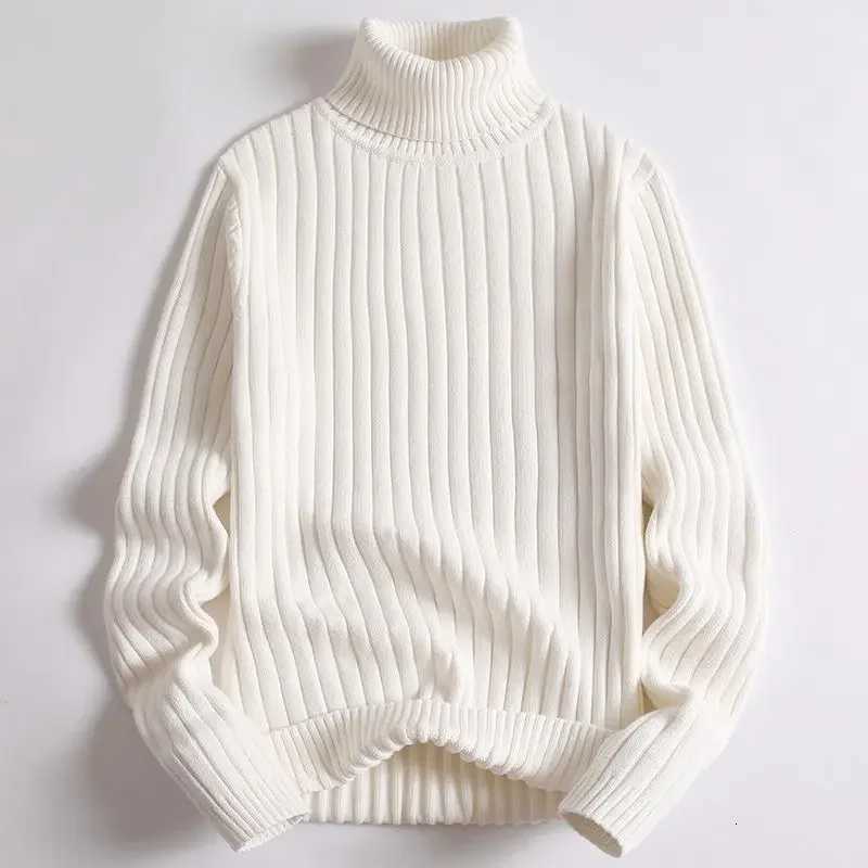 American Style Simple and Casual Warm Solid Color Turtleneck Knitted Pullover Sweater for Young Men in Autumn and WinterZ250918