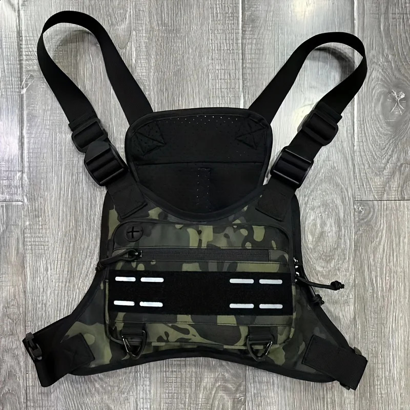 Tactical Vest Chest Bag Camping Backpack CS Rig Airsoft Pouch Holster Molle Men Shoulder Hunting Fishing Cycling Runnin Pouch 250918