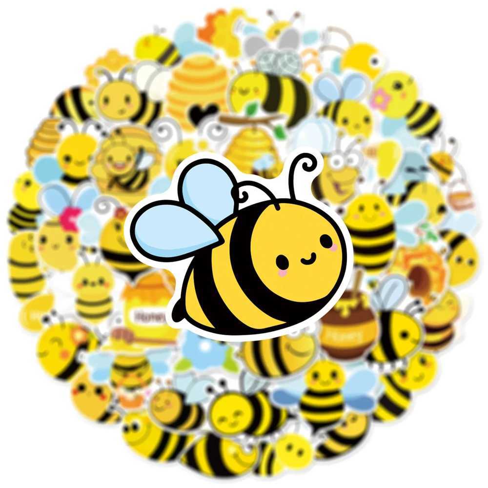 50100PCS Bee Flower Graffiti Sticker Stationery Decals Phone Laptop Water Cup Luggage Bicycle Helmet Decor Waterproof Sticker C250918