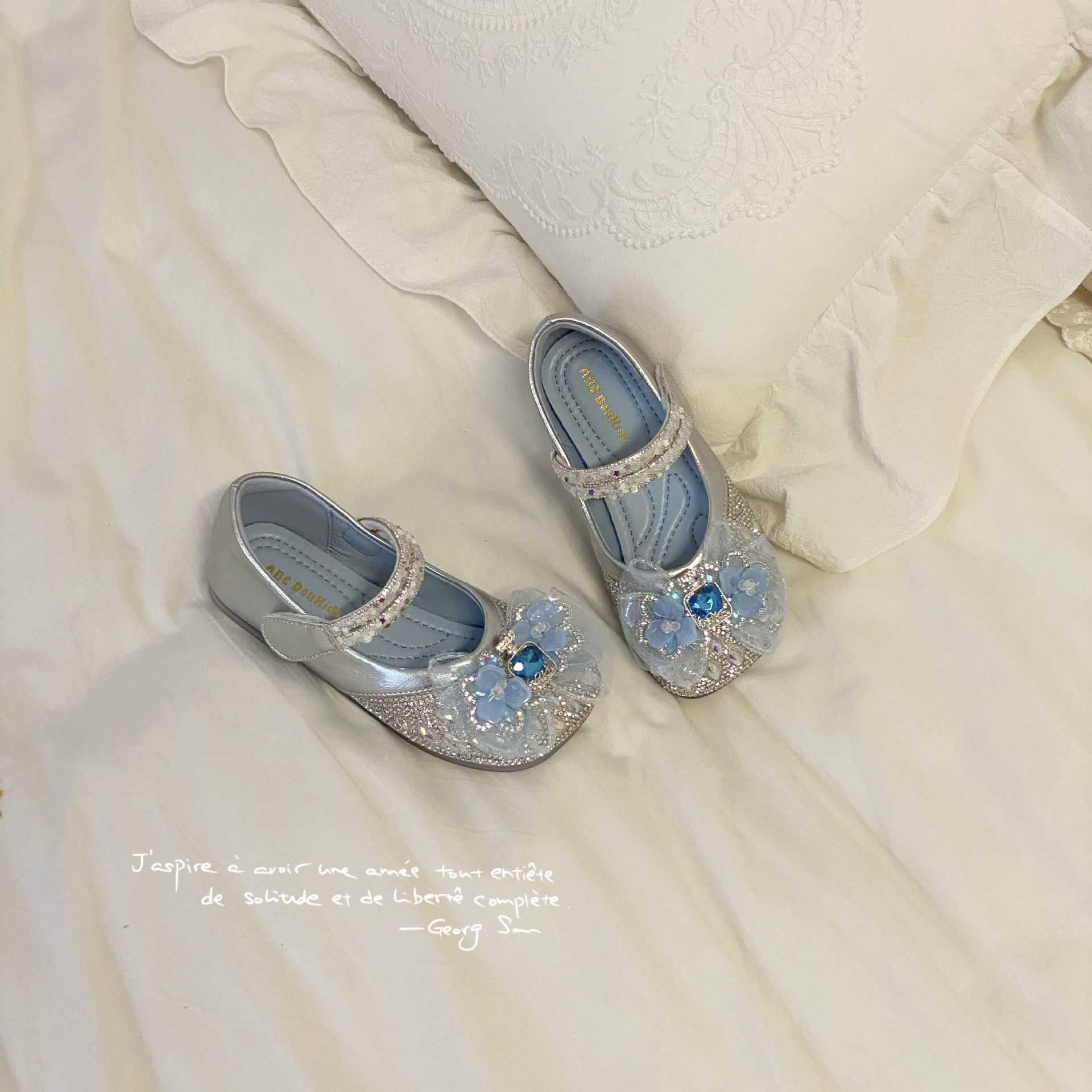 Sandals Rhinestone Butterfly Shoes for Kids Girls Flip Jelly Sandals Shoes Child Slip on Flat Sandals Little Girl Footwear