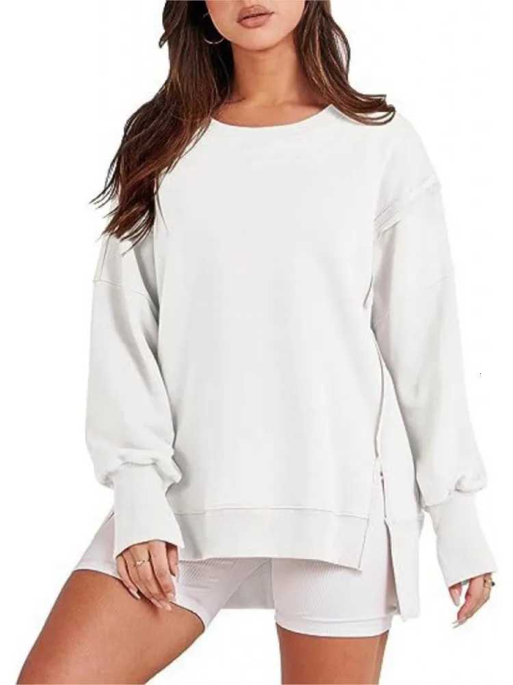 Casual Sports Hoodie For Women Fashion Solid Long Sleeve O Neck Pullover Loose Tops Lady Holiday Streetwear Womens Clothing NewZ250918