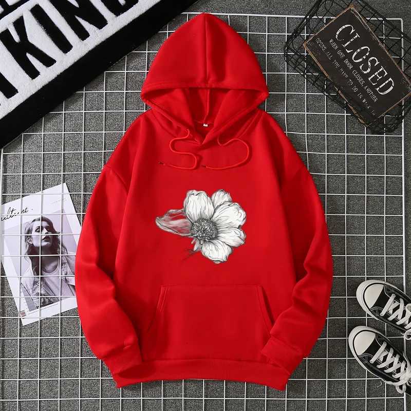 2025 Simple Beautiful Sunflower Printed Women Hoodies Harajuku Fleece Hoody Fashion Loose Sportswear Pocket Autumn Woman ClothesZ250918