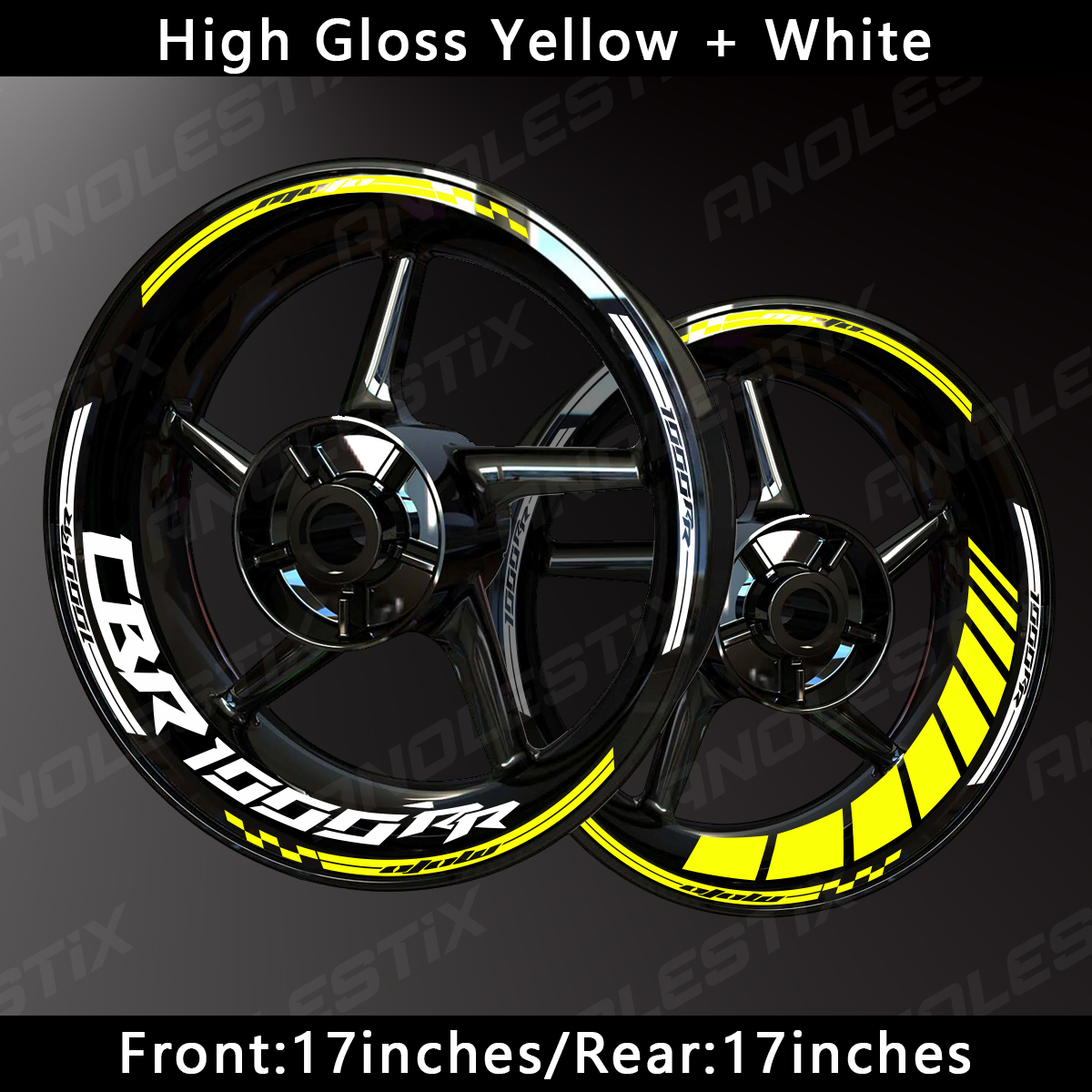 For Honda CBR 1000RR AnoleStix Reflective Motorcycle Wheel Sticker Hub Decal Rim Moto Stripe Tape Customized