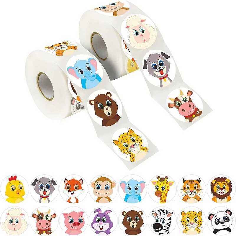 100500pc Stickers for Children Kids Rolling Animal Roll Dog Stickers Small Packaging Pack Stickers Photocard Decor Lables C250918
