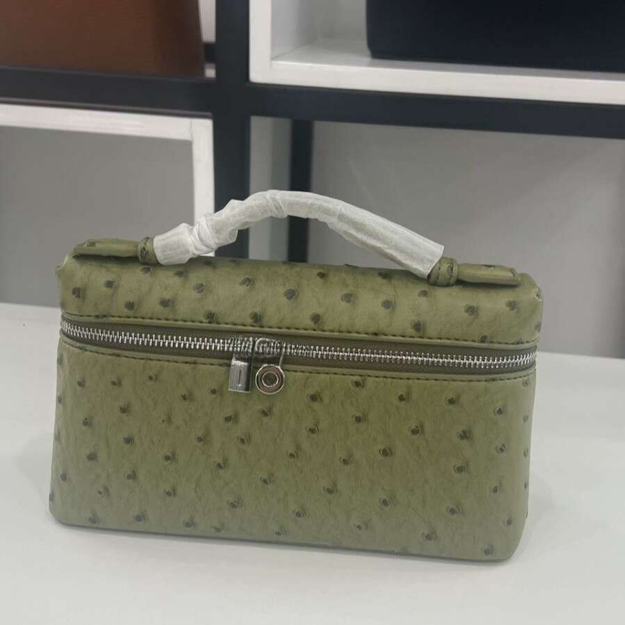 Designer Bags Fashion Tote Bags Handbag LP19 Lunch Box Genuine Leather Ostrich Grain GIGI Style Makeup Handbag Crossbody Shoulder Bag for Women Fashio