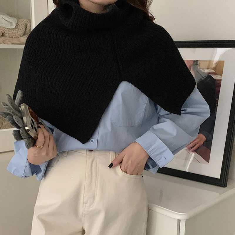 Korean Version Plian Color Ring Scarf Collar Spring And Autumn Neck High Neck Split Scarf Shl Knitted Wool Warm Neck Wr Y250918
