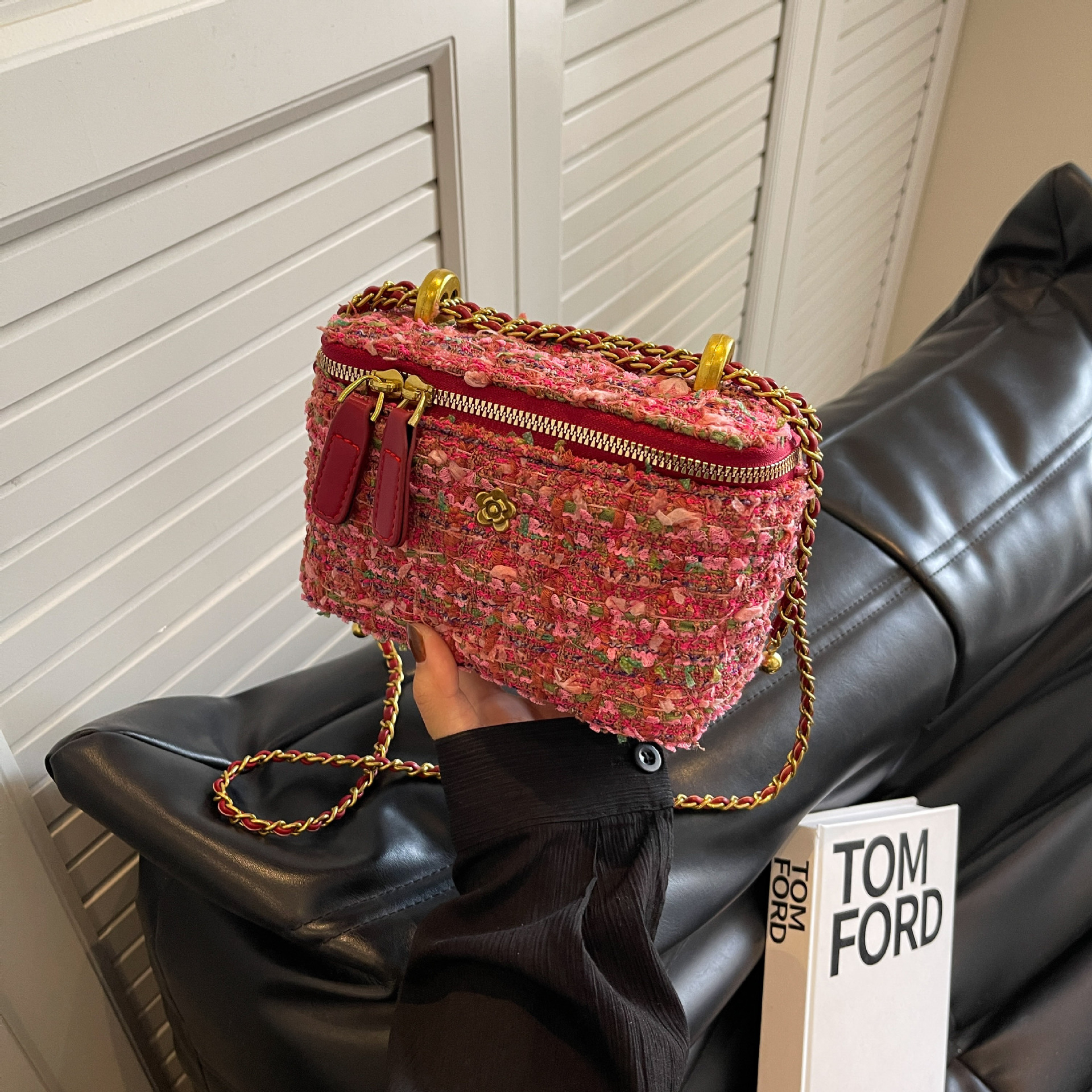 Designer bag free shipping Chain bag new small square bag cross body bag mini box bag for woman black white pink red