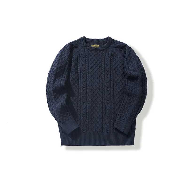 Men British Style Retro Solid Color Pullover Woolen Knitted Warm Casual Sweater Male Fried Dough Twists Fisherman Sweater ClothZ250918