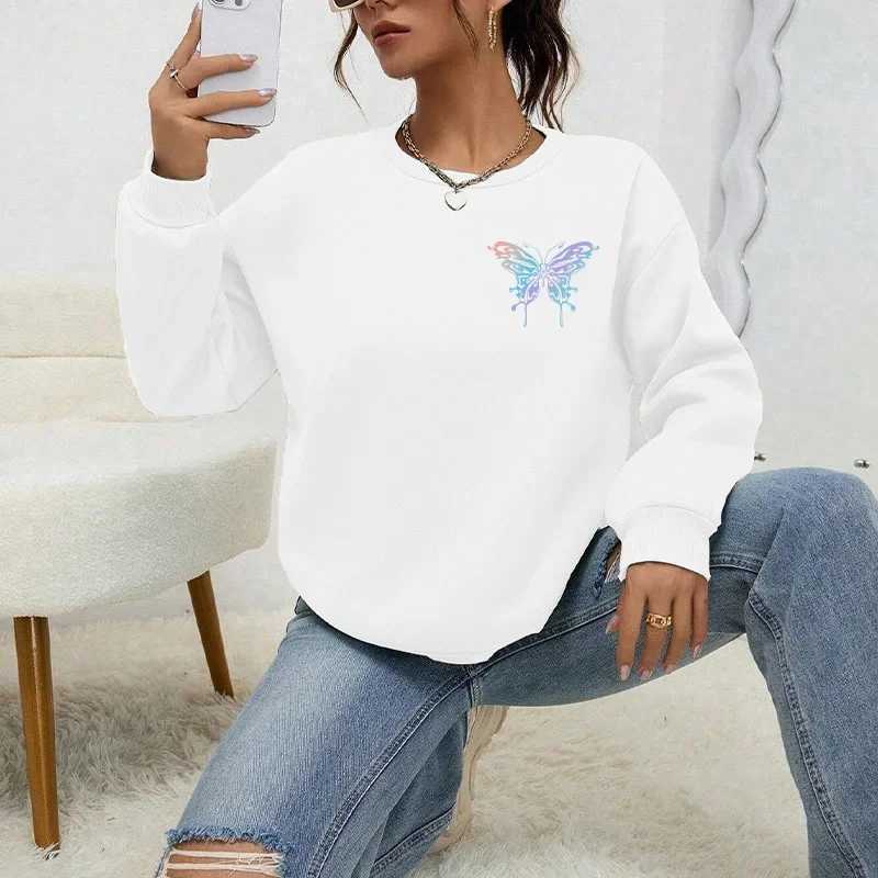 Womens Sweatshirts Fashion Printing O Neck Tops Casual Daily Outdoors Sports Jogging Pullover Street Long Sleeves Woman ClothingZ250918