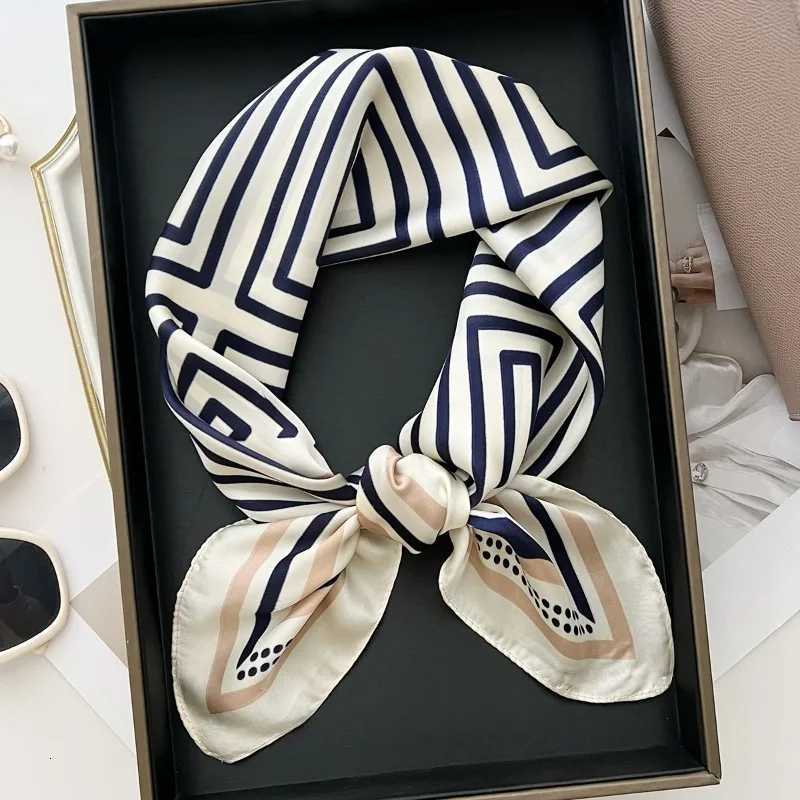 68cm Geetric Perprint Scarf Wens Spring and Summer New Imitation Silk Scarfs Fashion Versatile scarf Scarf Shl Y250918