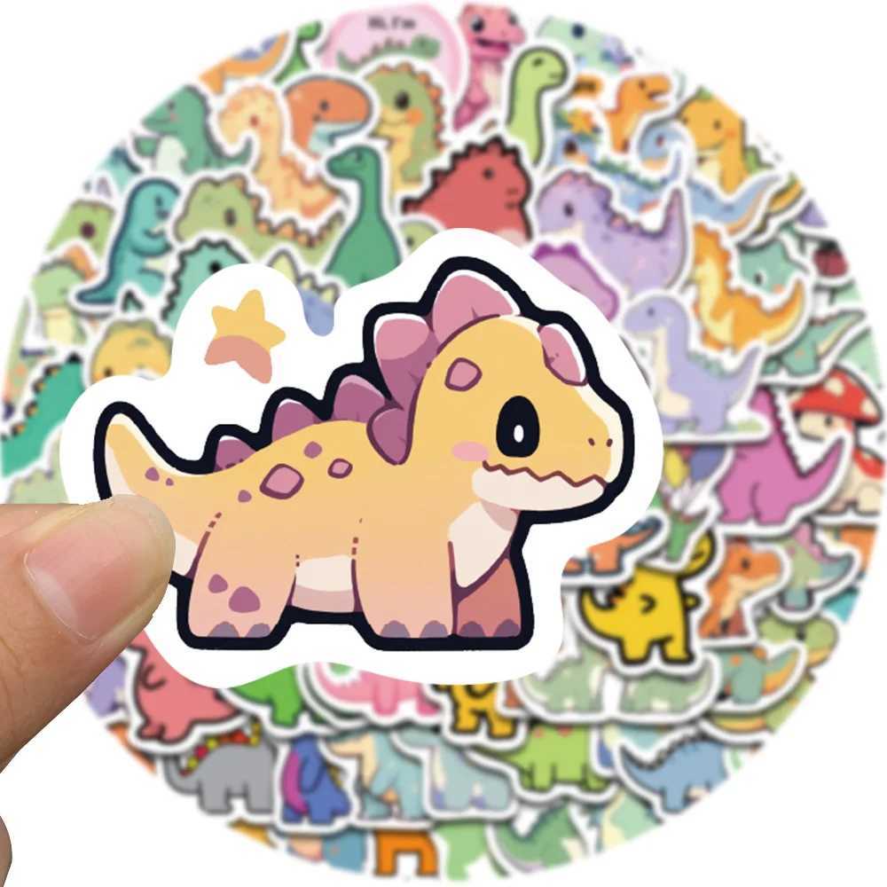 100PCS Cute Cartoon Short Legged Dinosaur Sticker Harajuku Suitcase Home Decorated DIY Scrapbook Coffee PVC Classic Sticker C250918