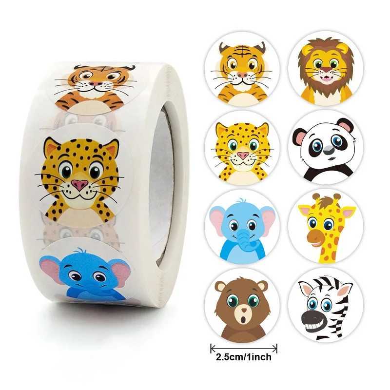 100500pc Stickers for Children Kids Rolling Animal Roll Stickers Small Cute Toy Game Sticker DIY Gift Sealing Label Decoration C250918