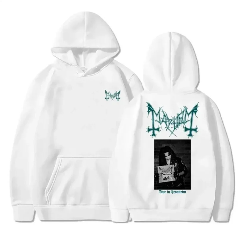 Men Clothing Pullover Hoodies Mayhem Black Metal Graphic Fabric Street Fashion Hoodie Casual Street Roller Skating Cyberpunk 250918