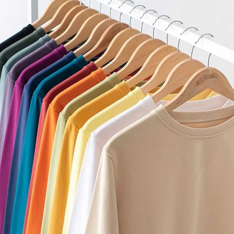 Cotton Sweatshirt Mens and Womens Autumn Solid Color Pullover New Fashion Casual Street Wear Basic Solid Color SweatshirtZ250918