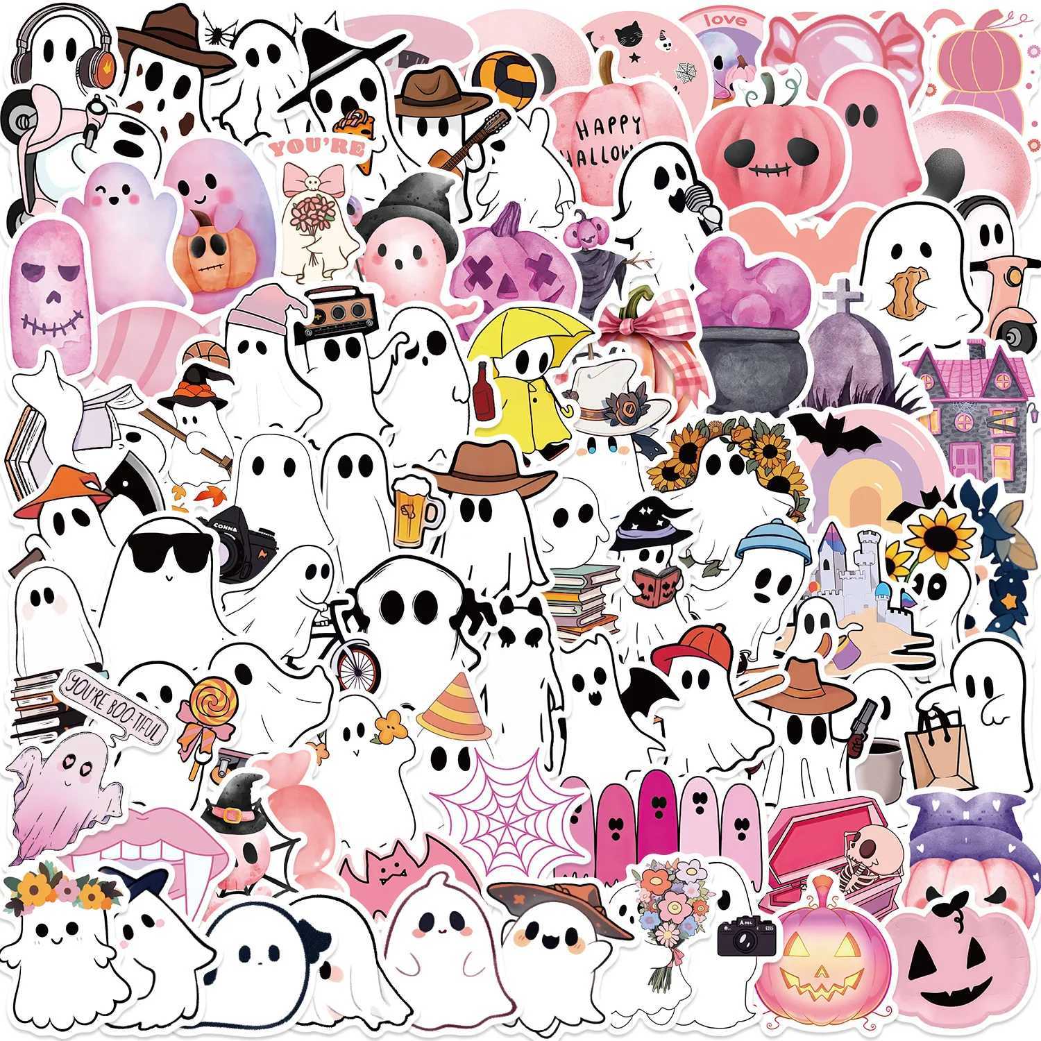 50100PCS Cartoon Halloween Ghost Graffiti Stickers DIY Decor Notebook Luggage DIY Waterproof Children Stationary Stickers C250918