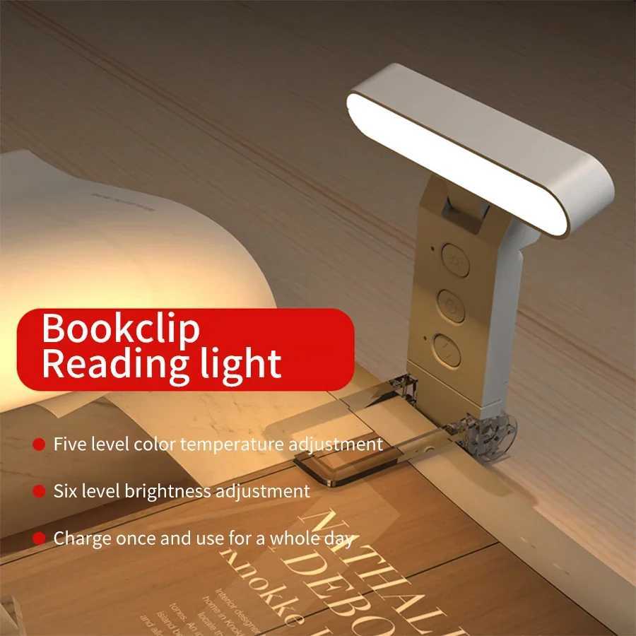 Portable LED Book Lights Eye Protection Night Light USB Rechargeable 5 Colors Reading Lamp Dimmable Timer Travel Bedroom C2509181