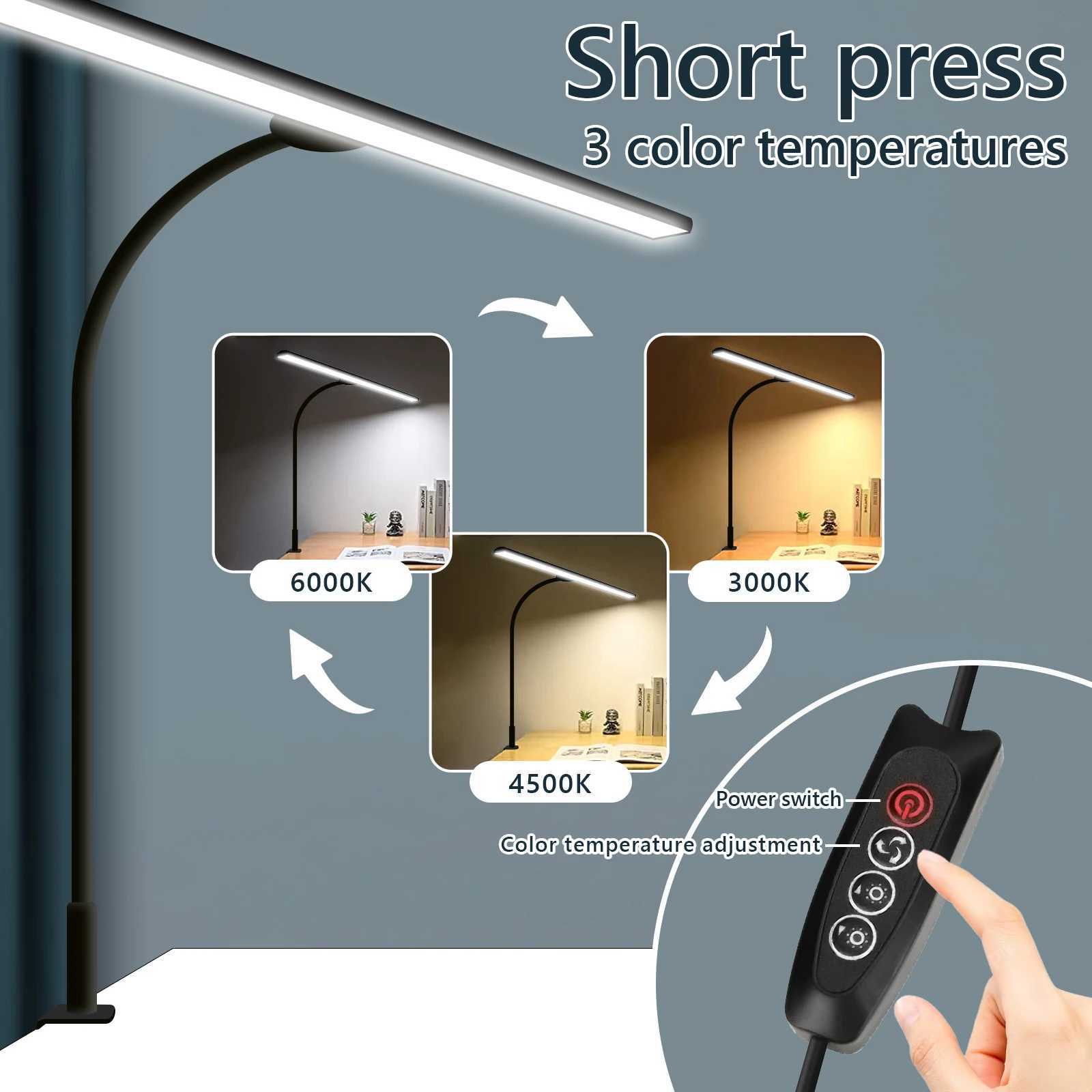 LED Desk Lamp for Office Home EyeCaring Architect Task Lamp 30 Lighting Modes Adjustable Flexible Gooseneck Clamp Light C250918
