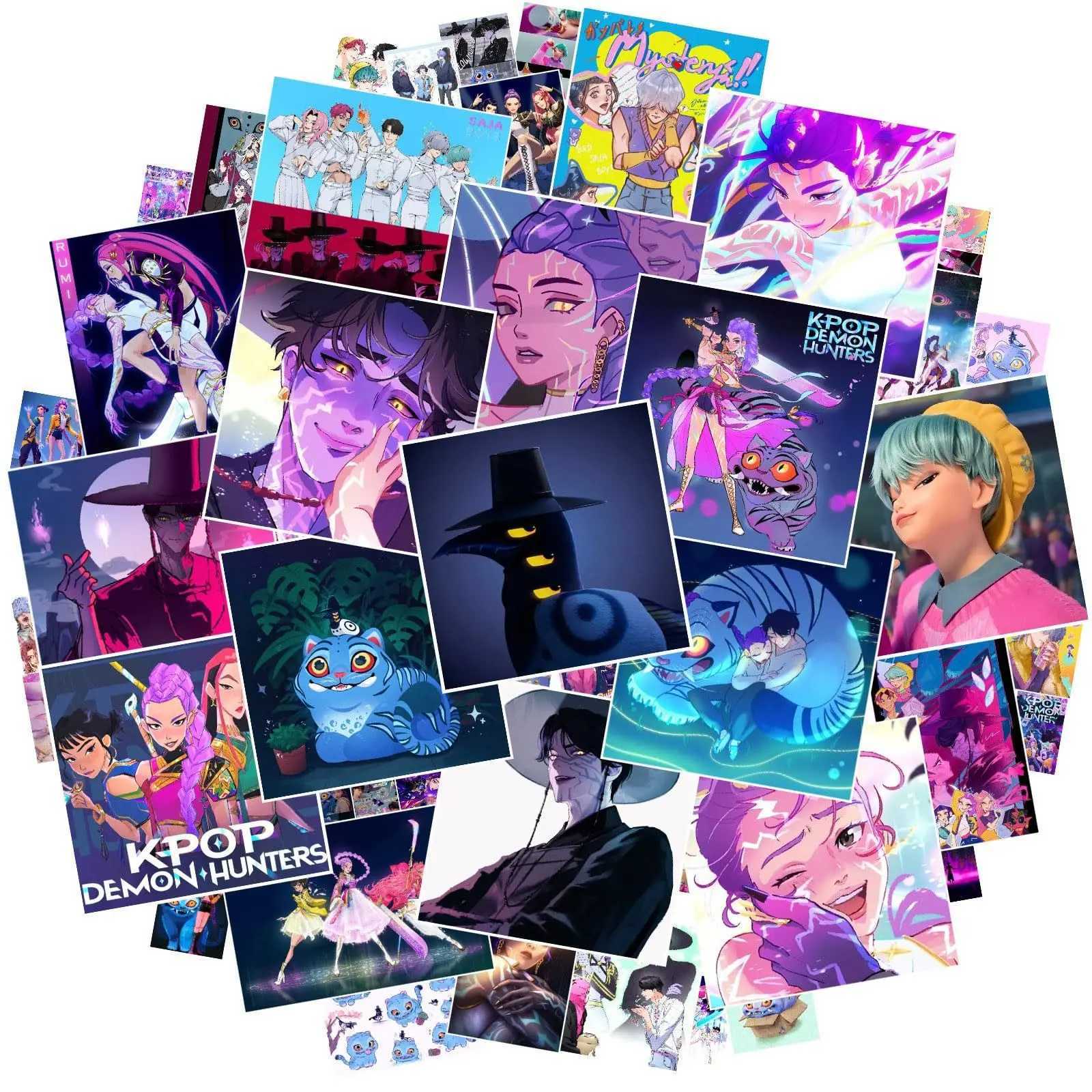 61PCS KPop Demon Hunters Waterproof Graffiti Stickers Skateboard Luggage DIY Stickers Water Bottles Laptop Stickers Decoration C250918