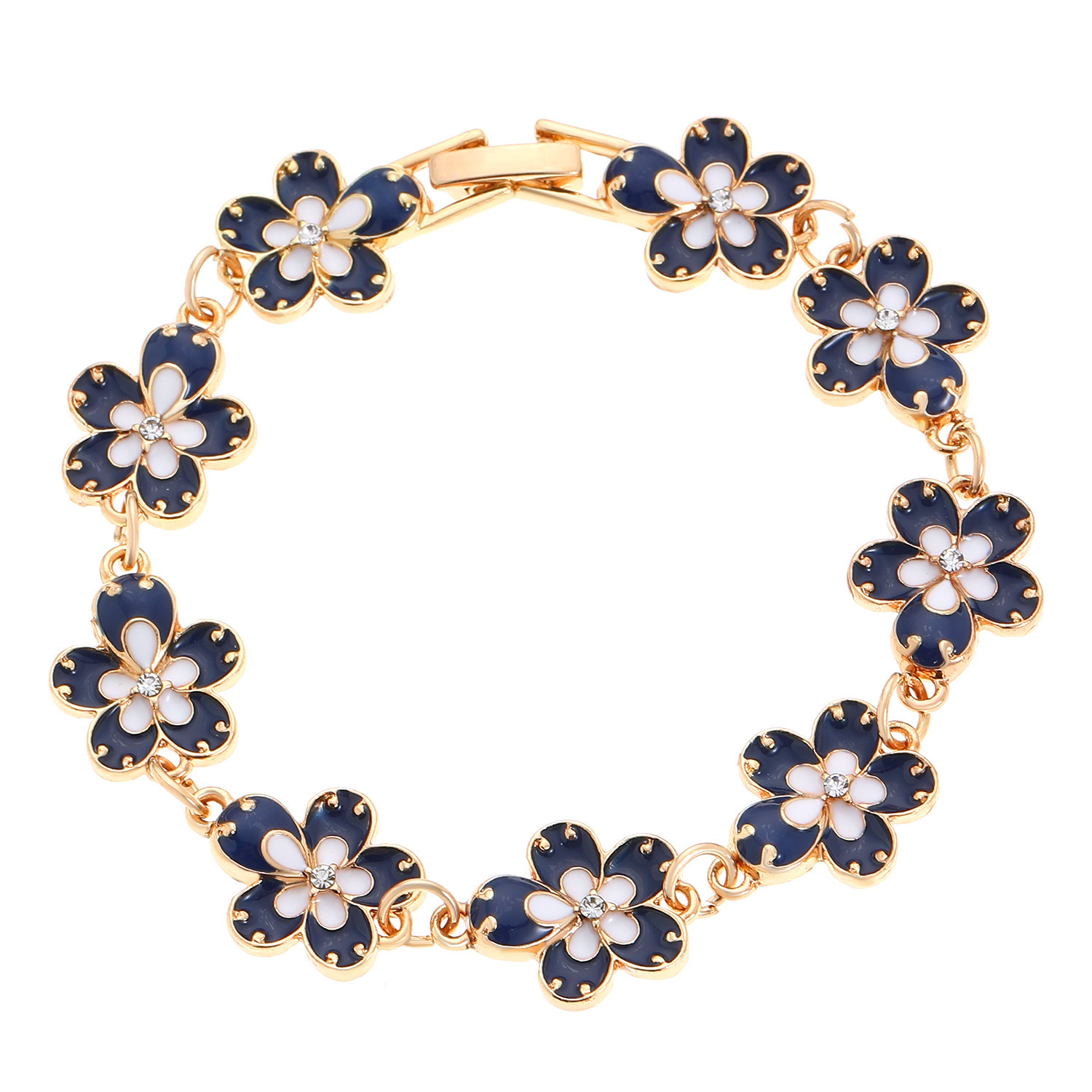 bracelets designer bracelet vintage rose bracelet for women Ins style design alloy flower bracelet elegant jewelry bracelet designer