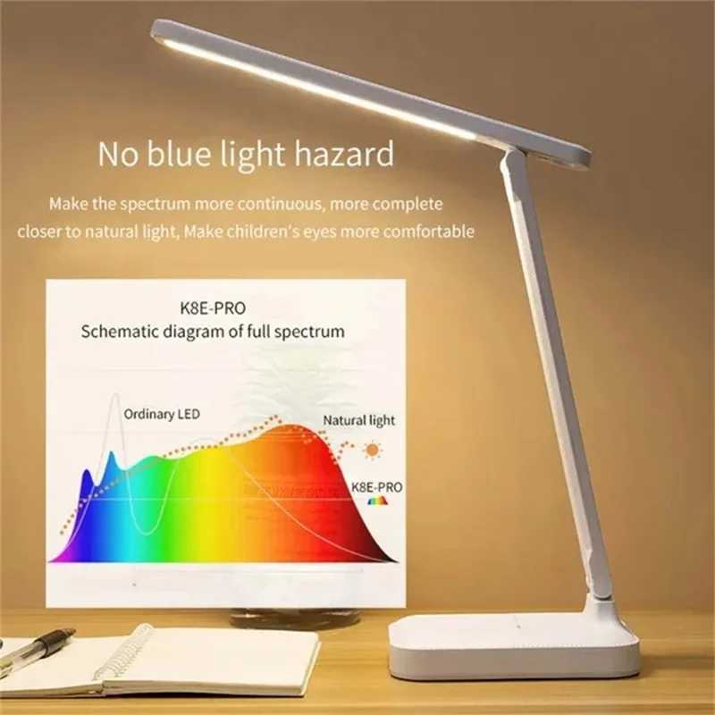 Eye Protection Touch USB Charge 3 Color Dimmable Touch Foldable Desk Lamp Night Light Adjustable Desk Lamp For Reading Study C250918