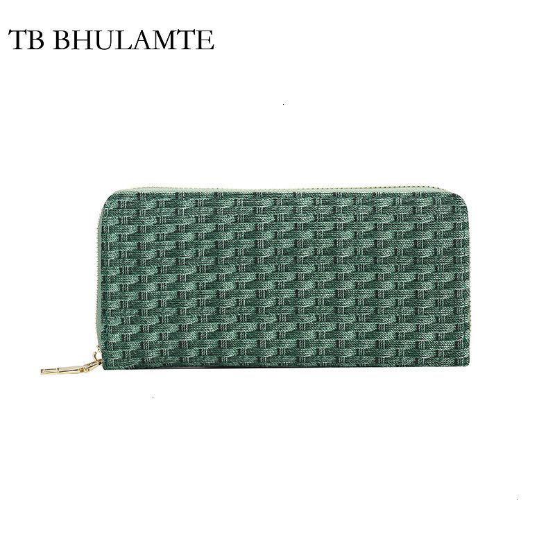 TB BHULAMTE Free Shipping Designer Cotton Luxury Linen Long Women's Wallet Women's Clutch Fashion Card Holder Large Capacity Coin Purse Phon