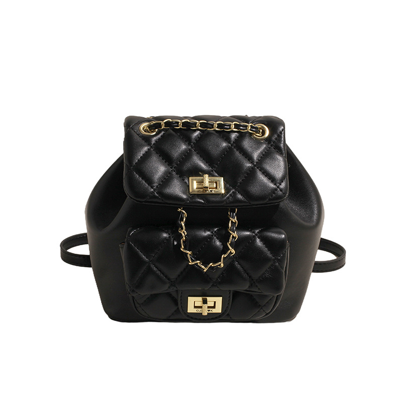 Designer bag hot free shipping Fashionable diamond patterned backpack new product classic casual vintage backpack white black Purple