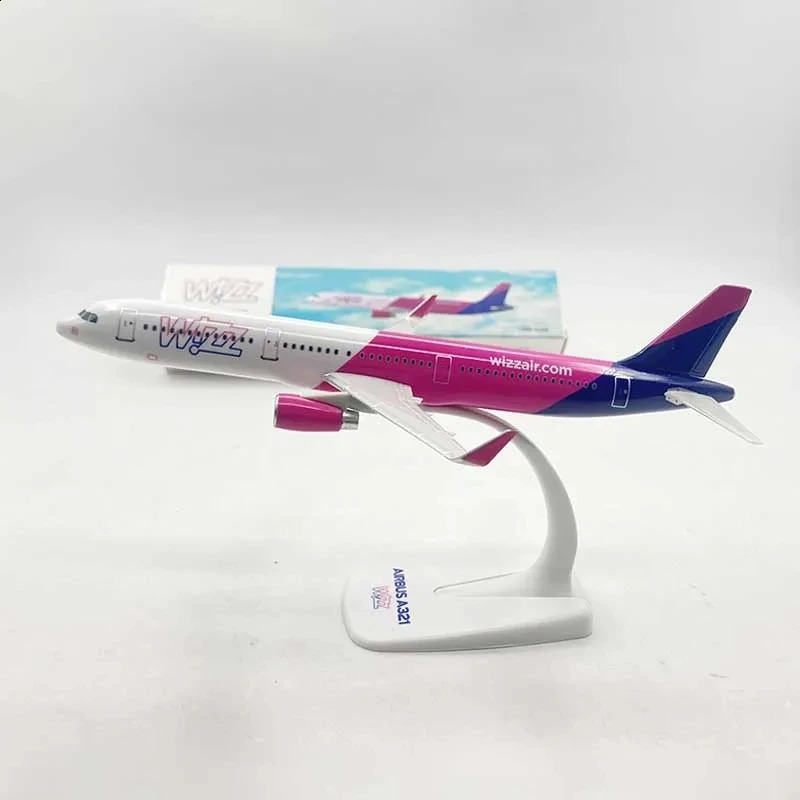 20Cm Wizz Air A321 Model Airplane A320 Neo Wizz Air Airlines Resin Diecast Aircraft Miniature Plane Model Building Kit K260320