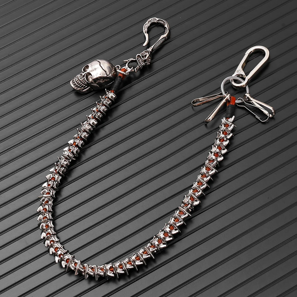 Personalized alloy keel pants chain hiphop motorcycle riding decoration wallet chain Halloween gift accessories 250917