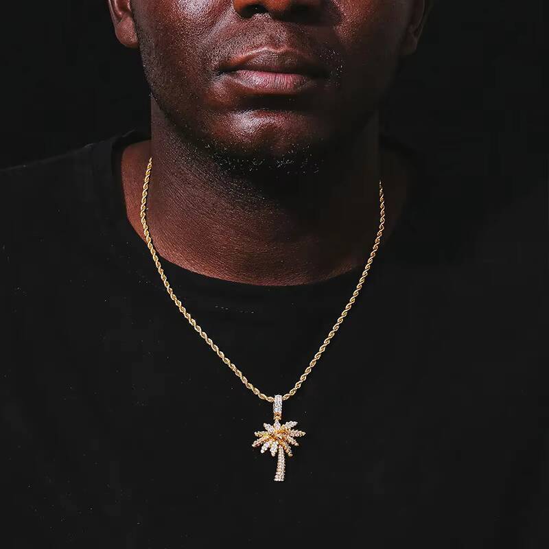 Customizable Hiphop Bling Jewelry Iced Out Silver Gold and Brass Plated Princess Cut Cubic Moissanite Pendant for Gift