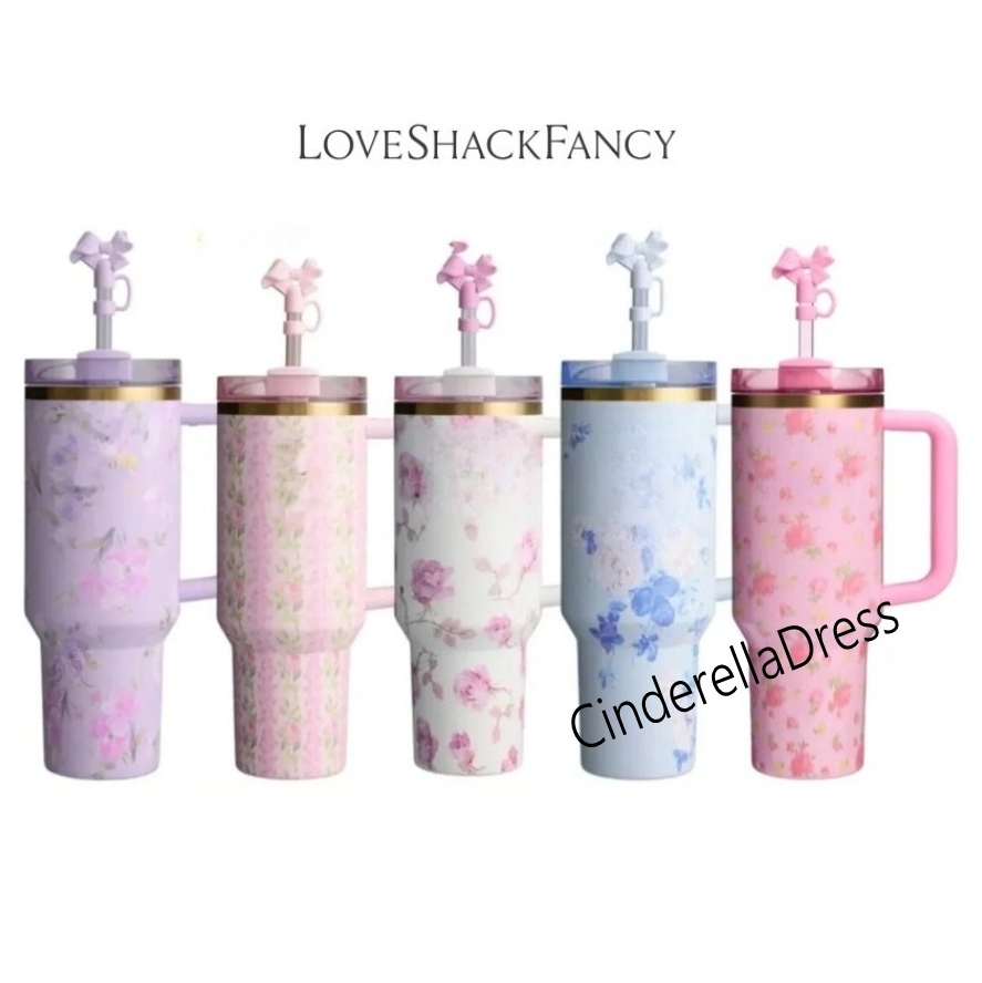 Ship From USA 40oz Water Bottles Tumbler Love Shack Fancy Ibiza Sunset Limited Edition All Day Julienne Mini Soft Cooler Bag Lunch Bag Boxes Local Warehouse 0918