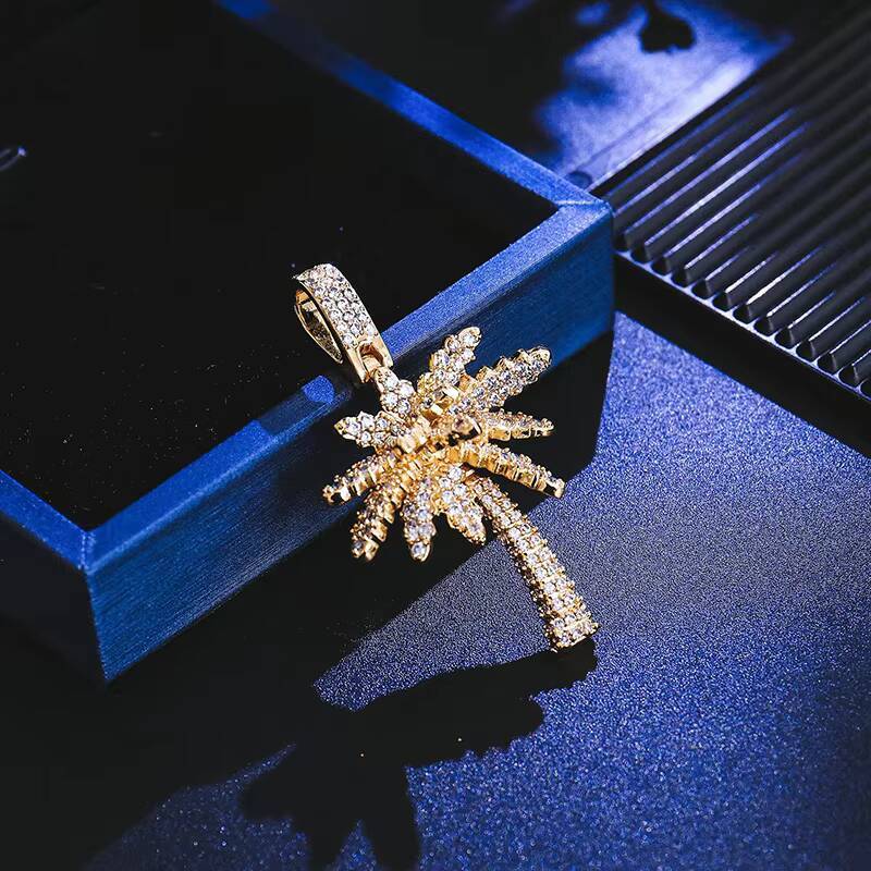 Customizable Hiphop Bling Jewelry Iced Out Silver Gold and Brass Plated Princess Cut Cubic Moissanite Pendant for Gift