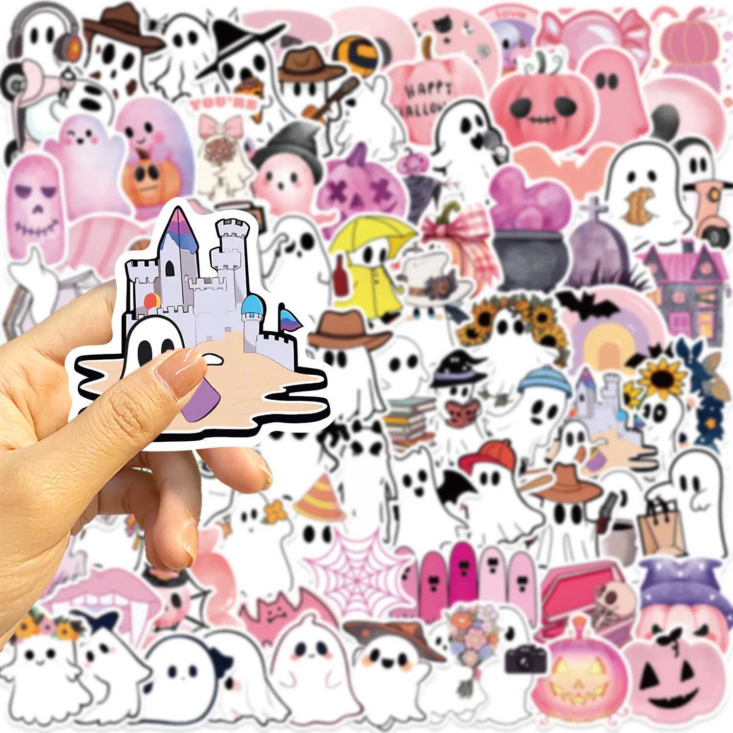 50100PCS Cartoon Halloween Ghost Graffiti Stickers DIY Decor Notebook Luggage DIY Waterproof Children Stationary Stickers C250918