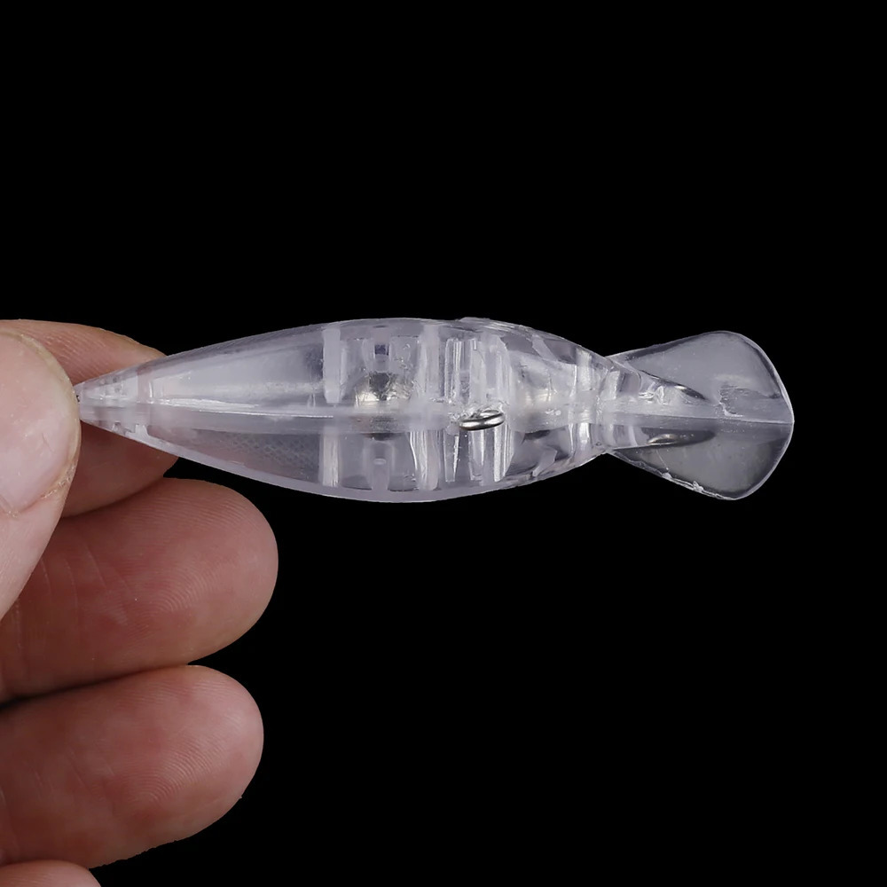 ChansHuang 20PCS Unpainted Blanks Bait 65mm 72g Floating Diving Lip Rattles Crankbait DIY Transparent Handmade Fishing Lure 250917