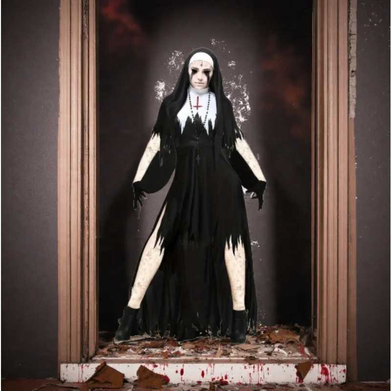 SXXXL Spooky Zombie Nun Costume MustHave Cosplay for Halloween Transform into a Sinister Vampire or Demon in Style L250918