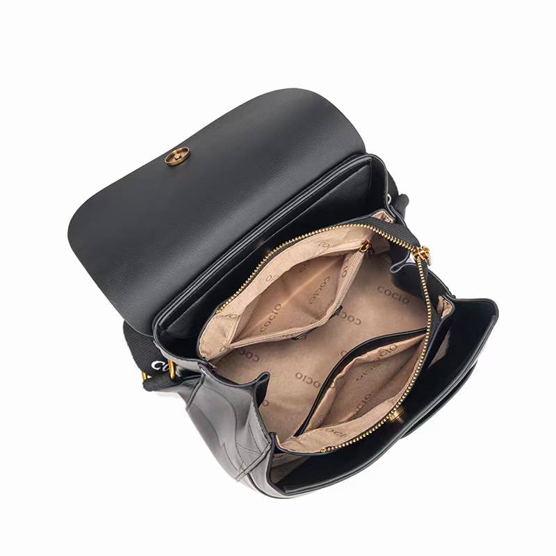 COCIO designer Classic matte leather retro versatile fashion handbag shoulder and crossbody luxurious and comfortable square bag
