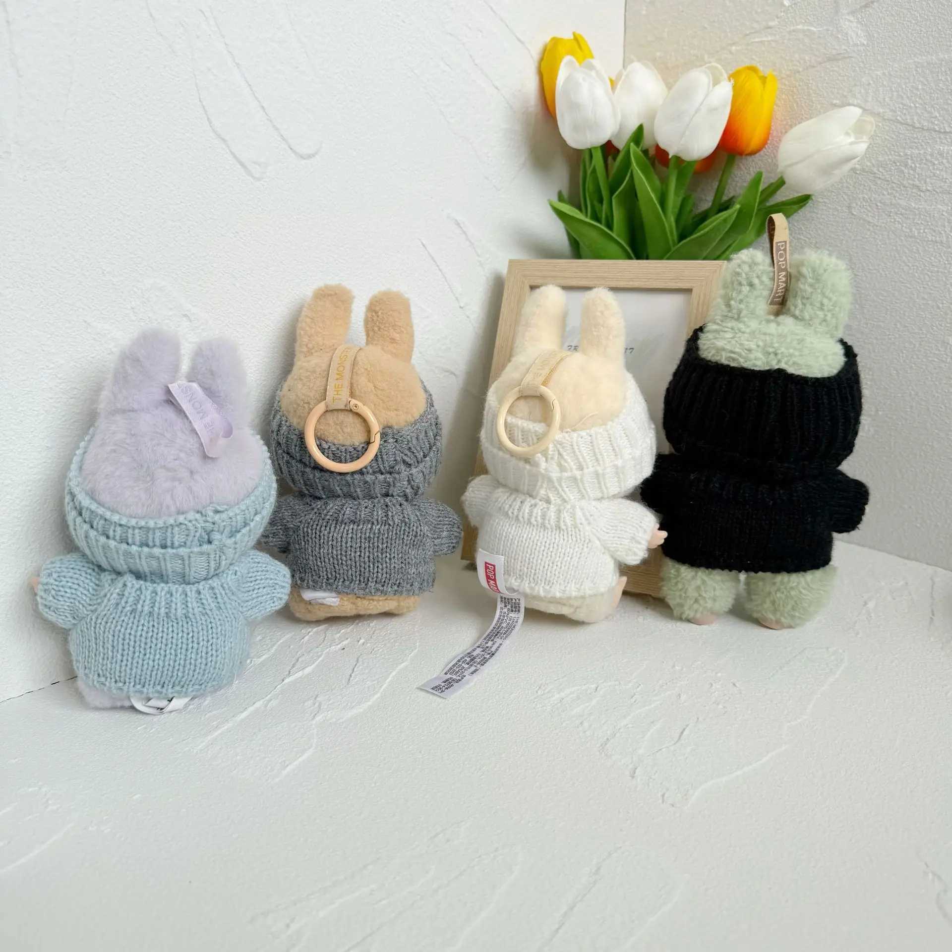 Labubu 17cm Dolls Baby Knit Clothes Highquality Dress Blue The Monster Outfit Accessories Love Party Sweater Gift For Kids C250919