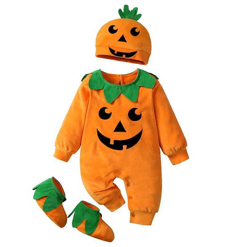2025 Pumpkin Cosplay Jumpsuit Baby Girls Boys Halloween Clothes Sets New Baby Girl Set Carnival Party Costumes Halloween Gifts L250918