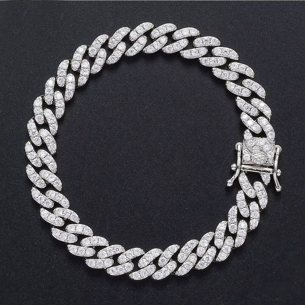 JL Jewelry Iced Out High Quality Diamond 9mm 18k Gold Plated Mens Cuban Link Chain Necklace