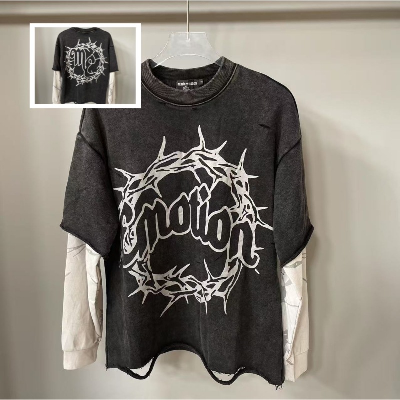 Men's Hoodies Retro Letter Printing Zipper Sweatshirt Jacket Casual Men And Women Fashion Personality Design Hoodie Hip-hop Streetwear