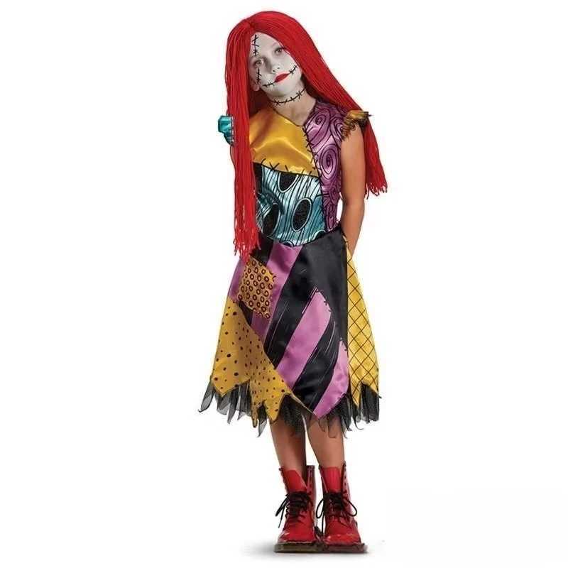 2025 Boys Girls Halloween Cosplay Costume Sally Jack Nightmare Before Kid Christmas Role Play Dress Carnival Party Clothes L250918