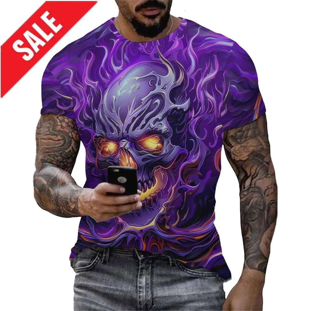 Halloween Mens T Shirt Skull Graphic Tees Men Skeleton Crewneck T-Shirts 3D Printed Pattern Short Sleeve Top Shirts Tshirt Tee Casual Tops Summer Clot