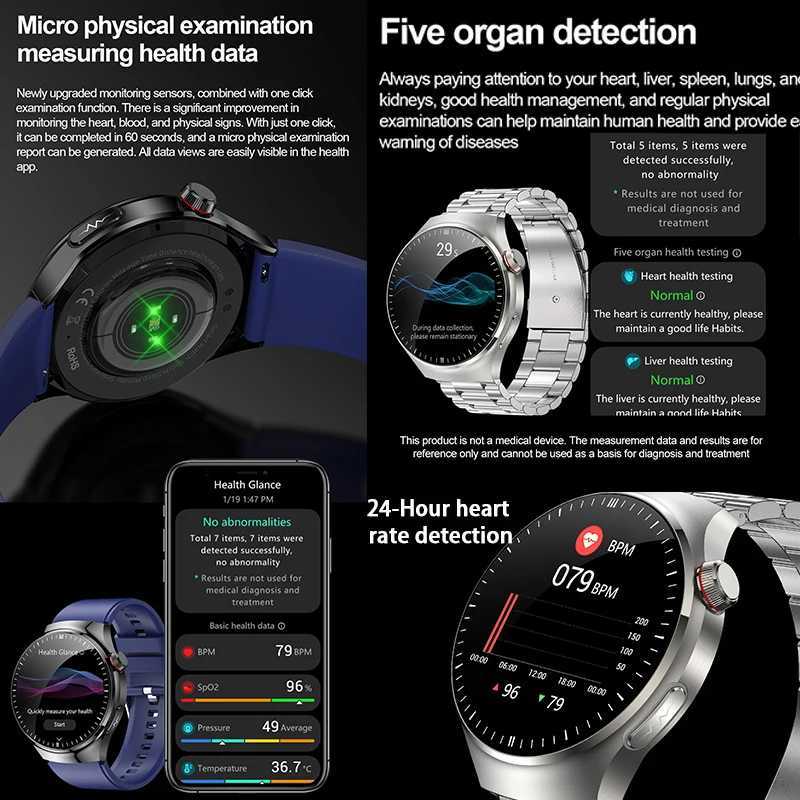 2025 New Nursing Grade Smart Watch Blood oxygen Blood Lipid Uric Acid ECGPPG Body Temperature Call Health Smartwatch Y250919