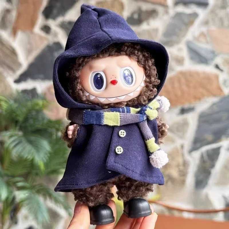 Cute elf witch cloak Magic Set Clothes For 17cm Labubu Doll Halloween Christmas Clothing Dress Up Outfit for Labubu Accessories C250919