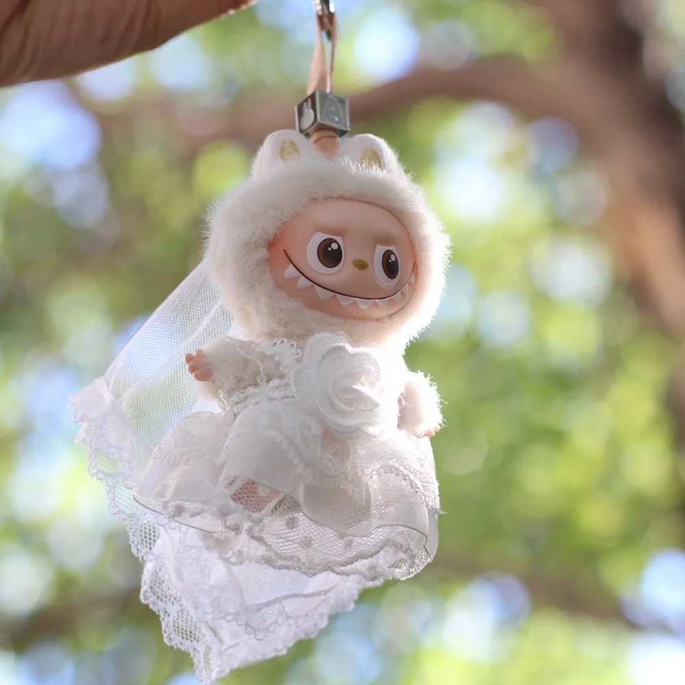 For 10cm Labubu 40 Mini Doll Clothes Clothing Set Outfit Accessories For Korea Kpop Exo Labubu Idol Wedding Dress Gift C250919